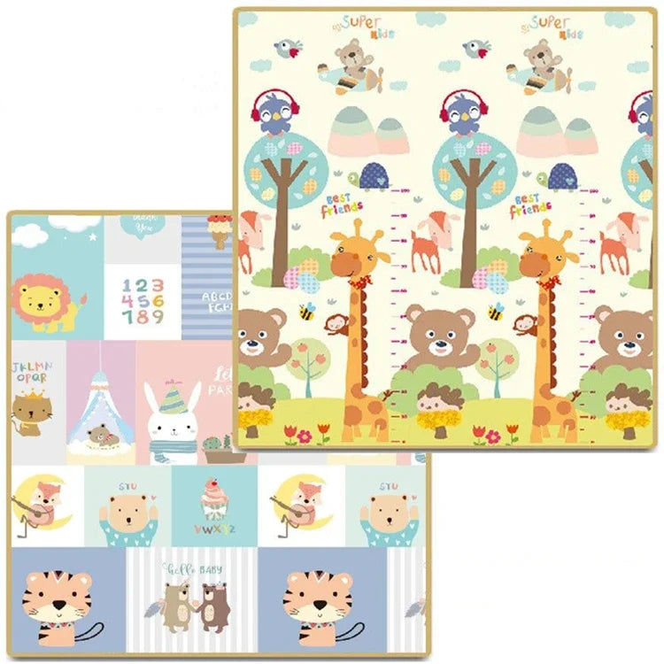 Thicken 1cm/0.5cm Baby Crawling Play Mats 200*180cm Folding Mat Carpet Play Mat for Children's Safety Rug Toys Gift Have Creases
