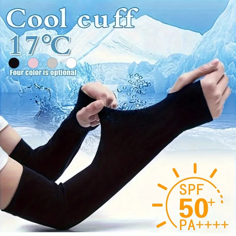 Breathable UV Protection Arm Sleeves with Thumb Hole Cooling Compression Tattoo Cover Up for Men Women Sports Workout Hiking