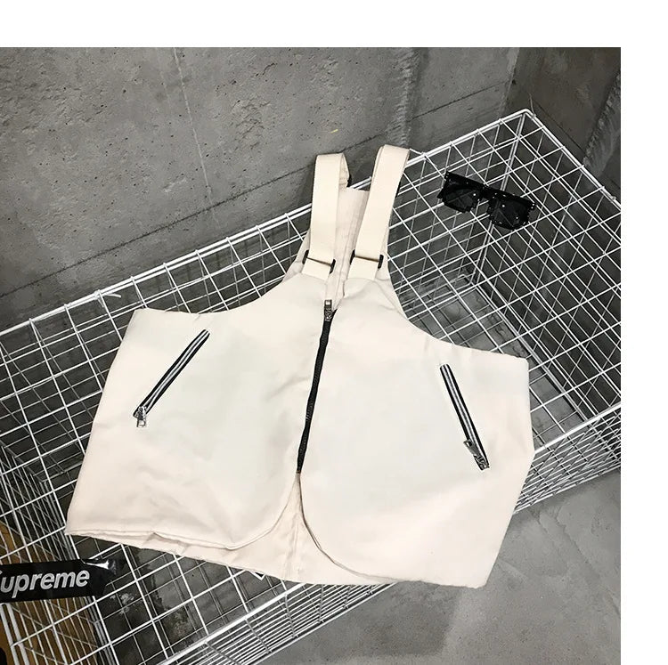 Multifunctional Cargo Vest Chest Bag Men Women Street Hip Hop Backpack Multi-purpose Wearable Crossbody Bags