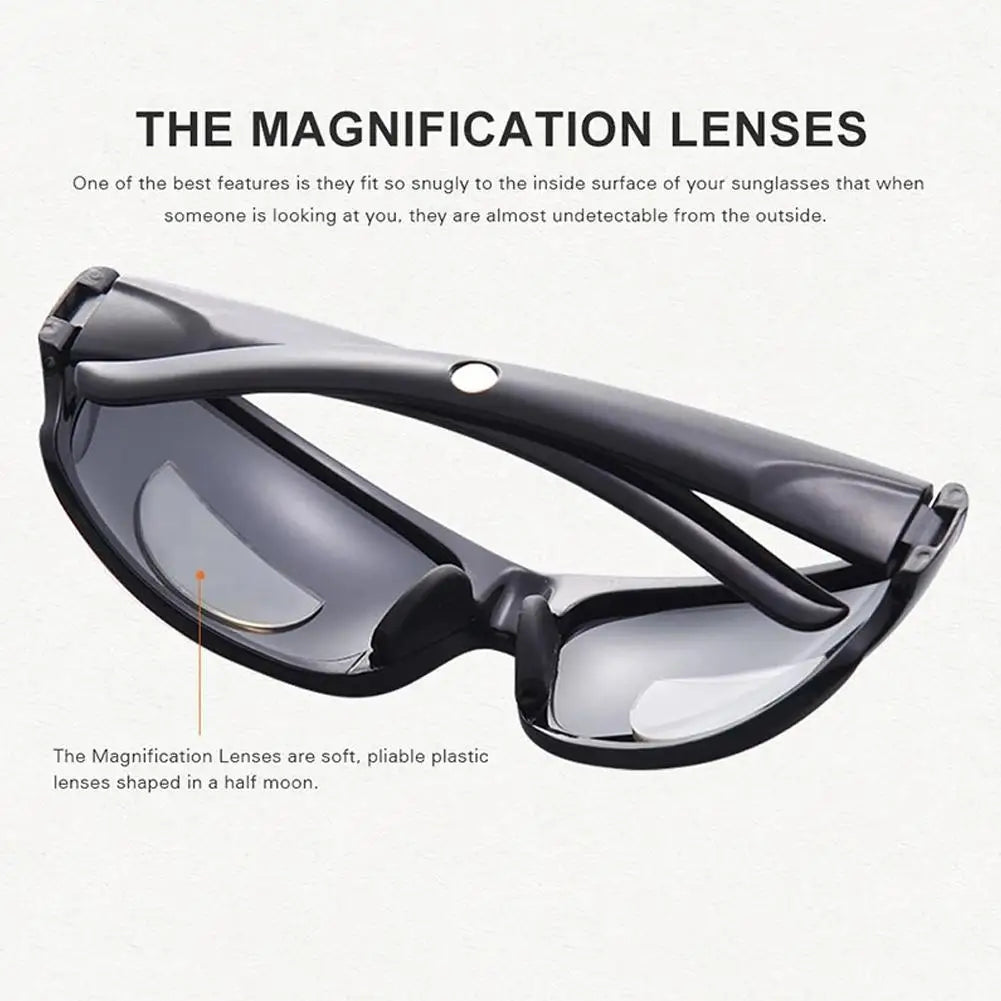 2pcs Stick-on Reading Glasses Lens Liquid Silicone Bifocal Presbyopic Lenses Magnification Bifocal Lenses +100 to +350