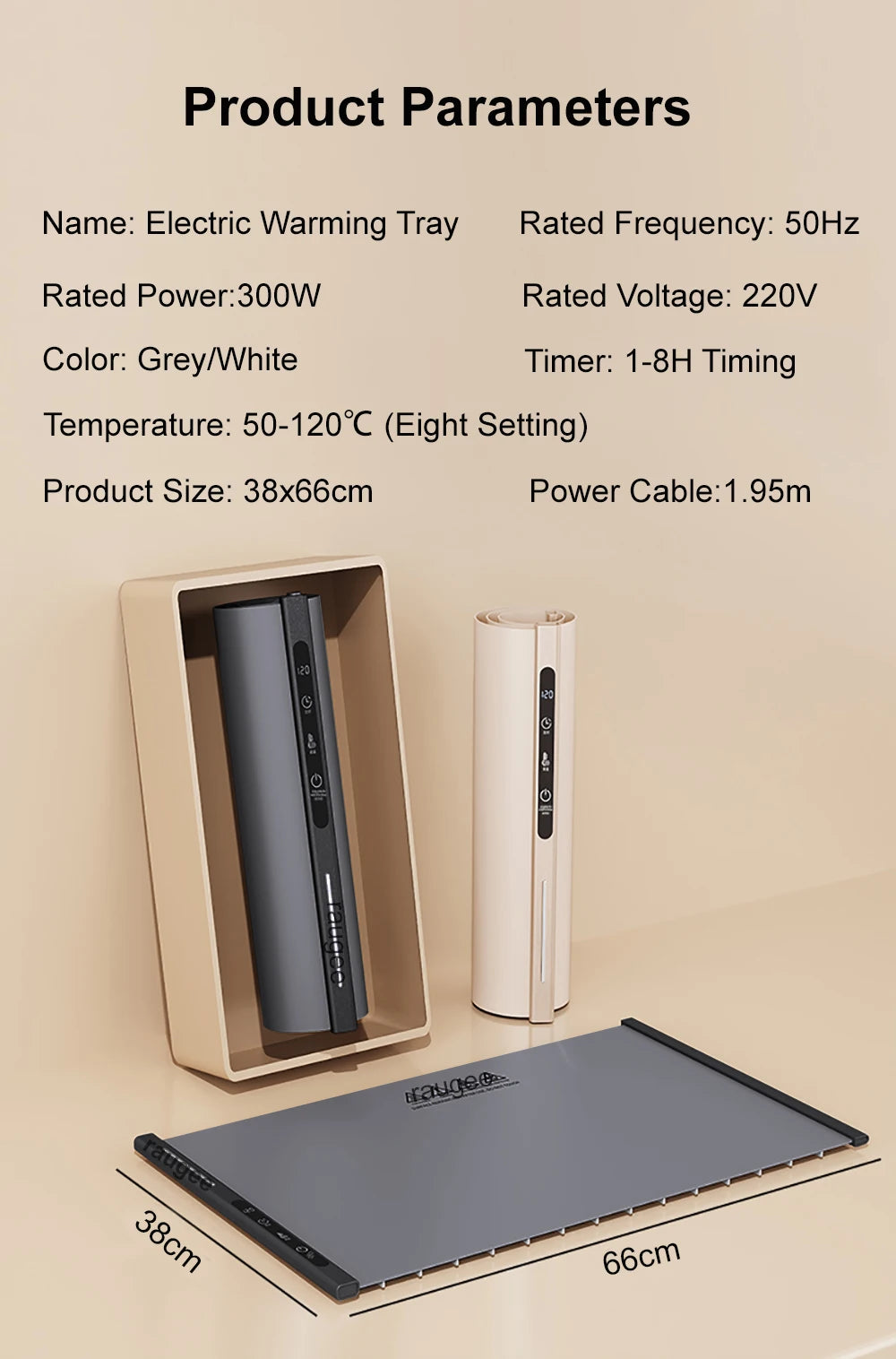 Electric Heating Plate Silicone Dining Table Food Warmer Mat Fast Warming Food Coffee Heater Tray Foldable Food Warming Plate