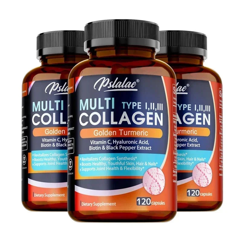 Multi Collagen Peptides Capsules - Supports Skin, Hair, Joint Health, Promote Collagen Production, Delay Aging,Enhances Immunity