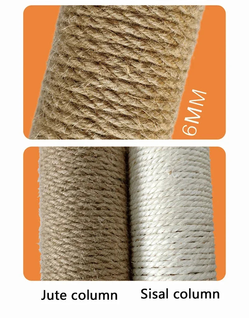 Cat Scratching Post Cat Tree Sisal Climbing Frame DIY Replacement Post Accessories Kitten Toy Pet Furniture Kittens Scratch Pole