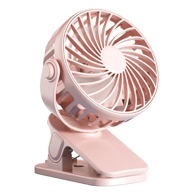 NEW Portable Clip on Fan USB Desk Fan 3 Speeds Quiet Wind Rotate Personal Electric Fan Standing Fans For Office Student Deskto