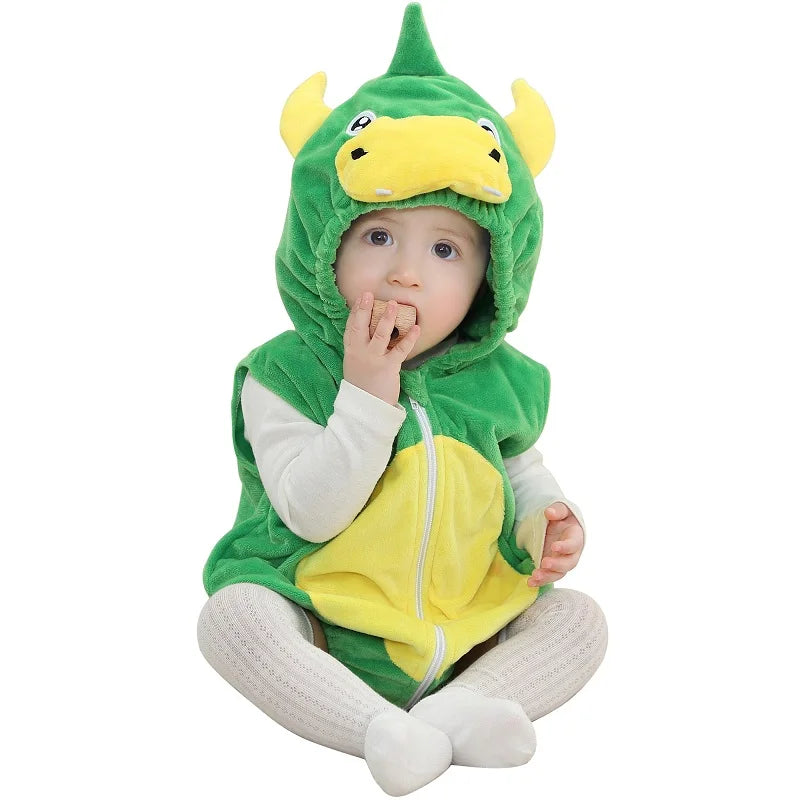 MICHLEY Spring Giraffe Baby Romper Bodysuit Sleeveless Newborn Clothes Infant Toddler Clothing Romper Halloween For Girl Boy
