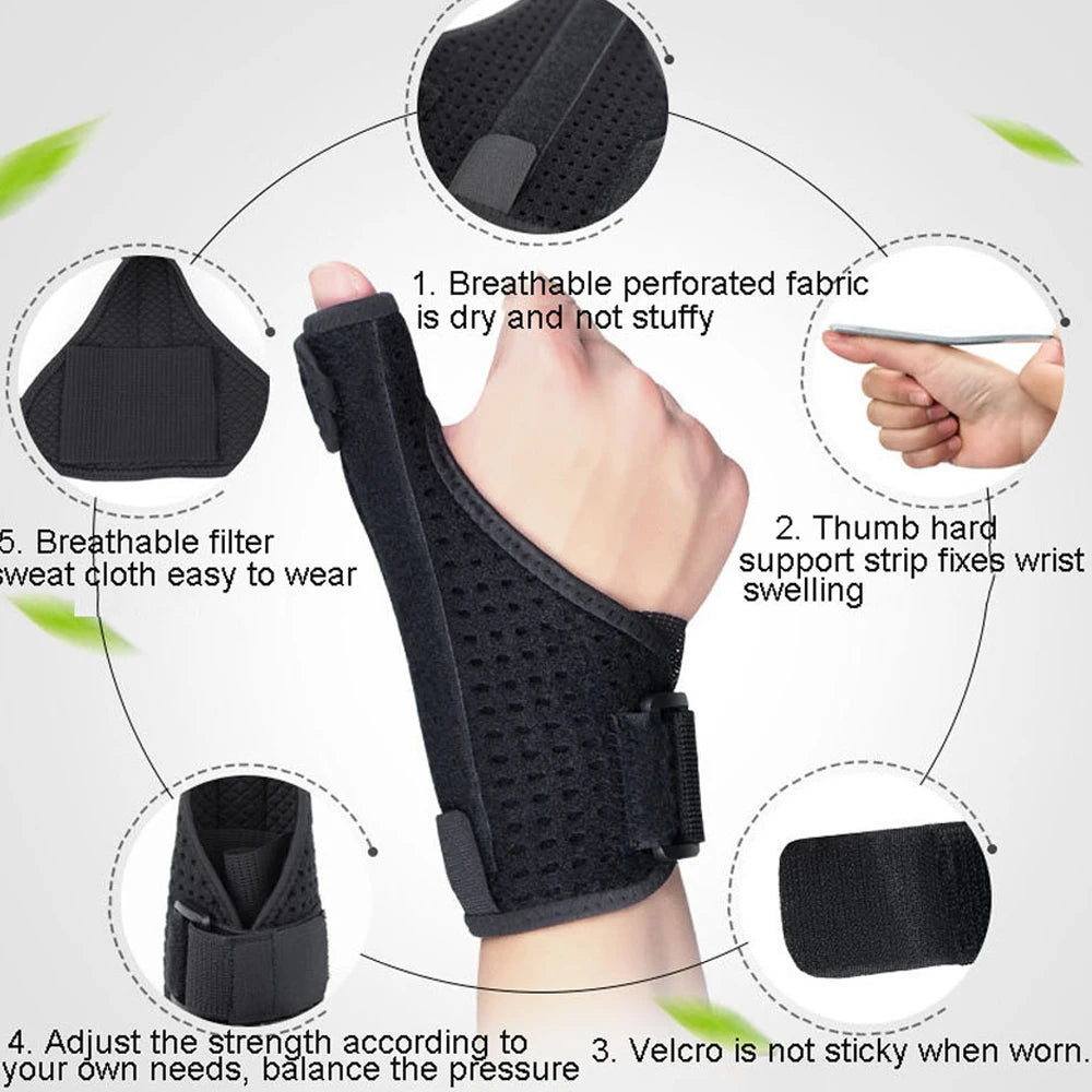1Pcs Wrist Thumb Support Brace Wrist Splint for Tendonitis Arthritis Breathable Thumb Protector Guard Fits Right and Left Hand
