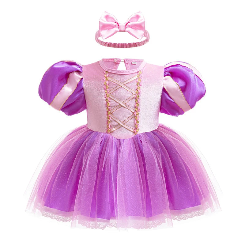 Fairy Todder Baby Girl Alice Rapunzel Moana Belle Mermaid Sofia Princess Romper Halloween Newborn Birthday Party Onesie Jumpsuit