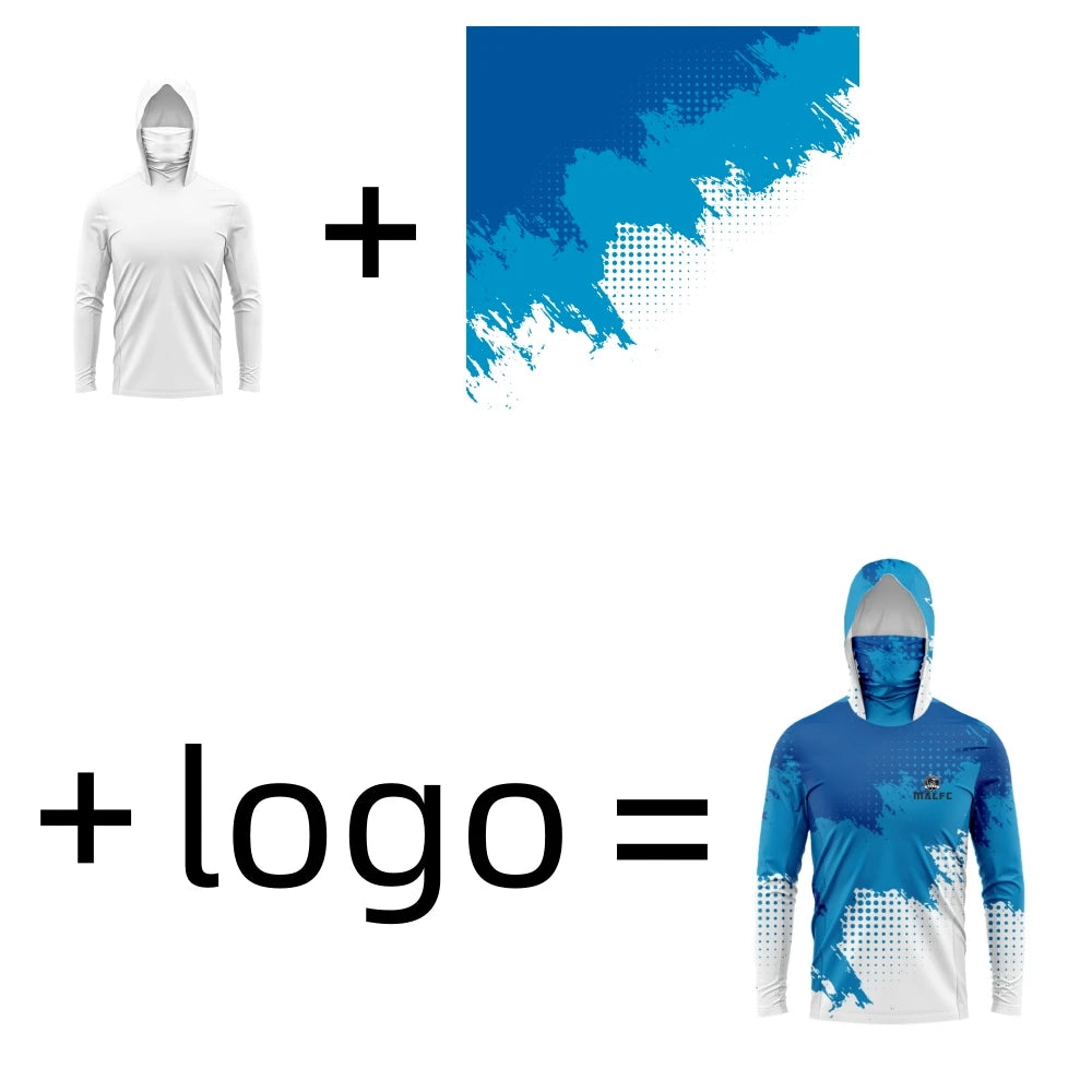 Custom Personalization Men Hood Fishing Shirt long sleeve fishing t shirt uv protection Fishing Apparel