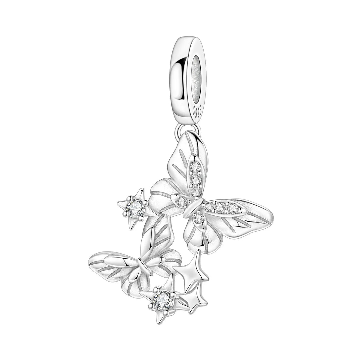 925 Sterling Silver Plated Bee Sunflower Butterfly Charm Pendant Fine Jewelry Women DIY Bracelet Necklace Birthday Party Gift