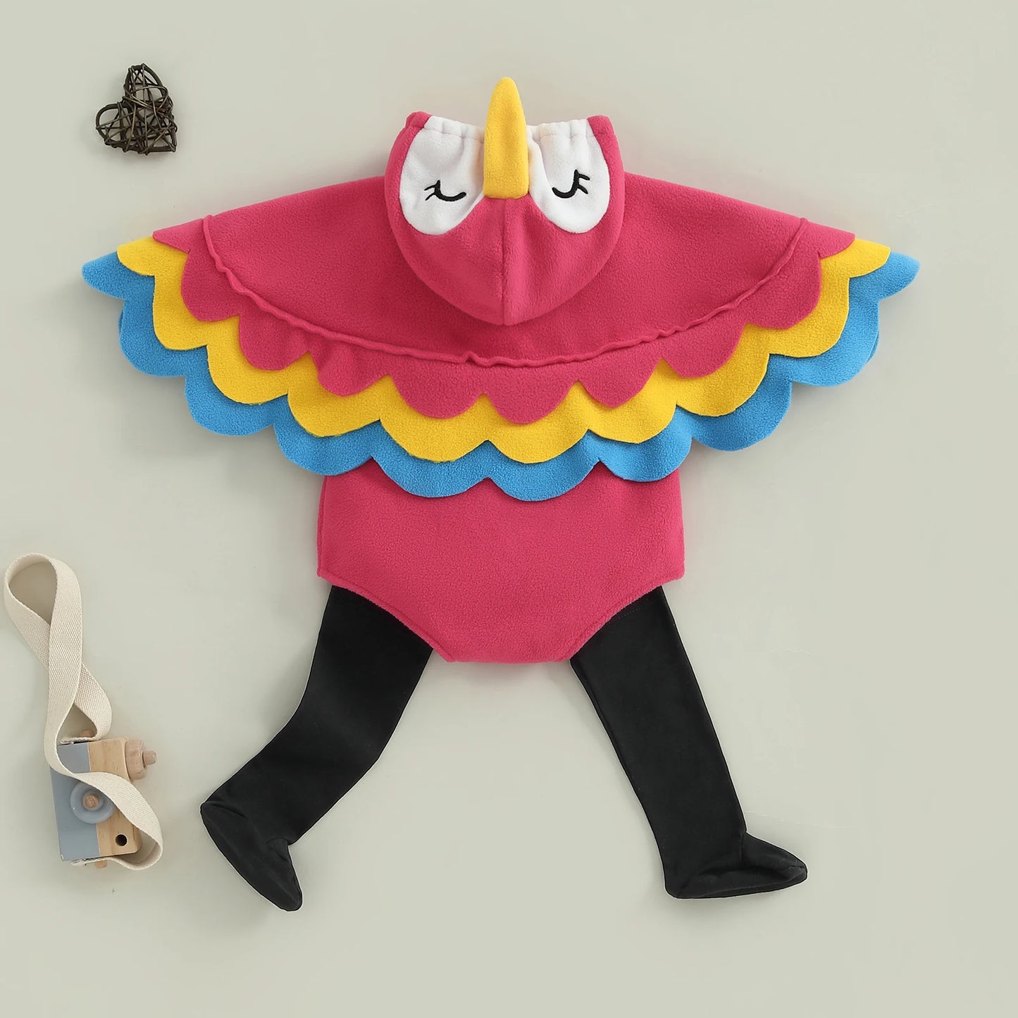 Baby Halloween Costumes Outfit Girl Boy Hooded Romper Jumpsuit With Long Socks Bird Cosplay Costumes Clothes