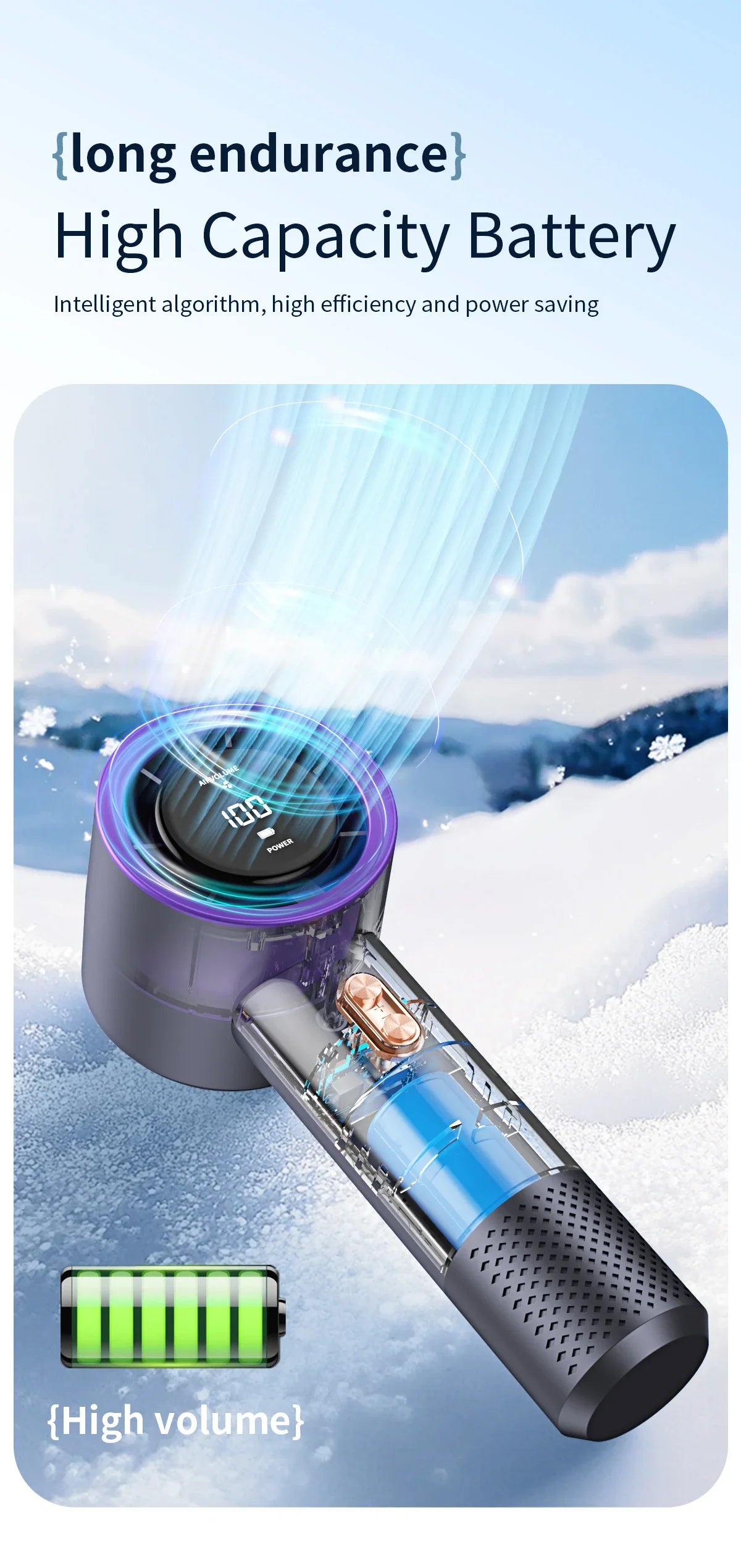 Lenovo Handheld High-Speed Fan Mini Portable Air Conditioner With Six Fans And 199 Levels Of Infinite Adjustment New 2026