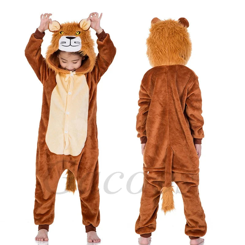 Kigurumi Onesie Kids Capybara Pajamas For Children Christmas Blanket Sleepers Baby Costume Winter Boy Girl Cat Jumspuit