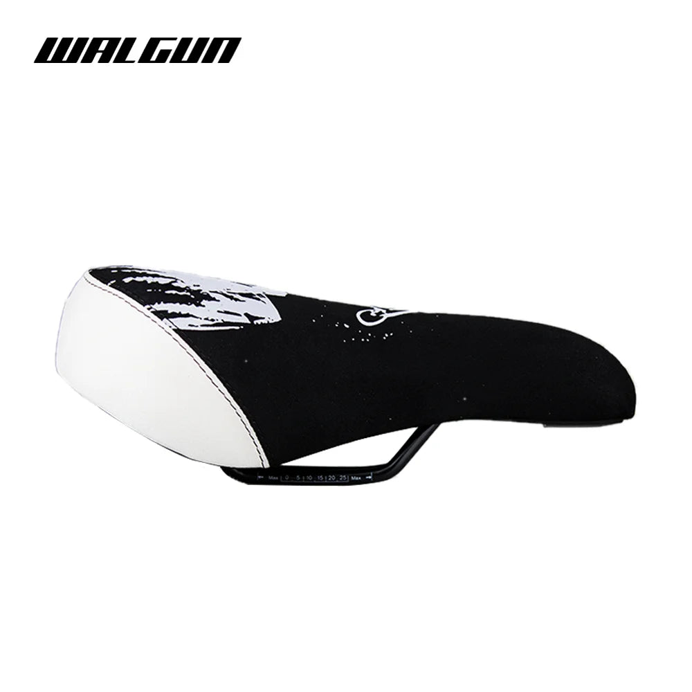 WALGUN BMX Bicycle Saddle Dirt Jump Cruiser Bike Seat with Embroidery Freestyle Racing Dowbhill Saddle MTB 265*170 Cycling Parts
