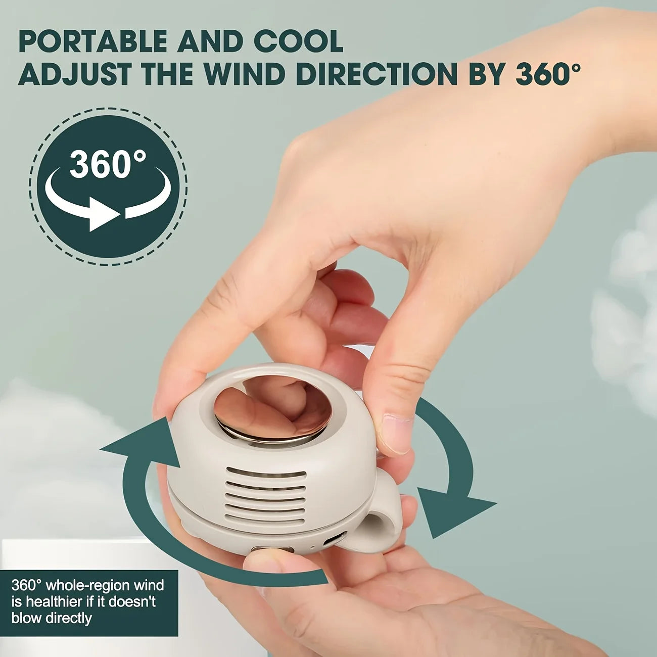 2026 Summer Clip-On Small Fan 360° Adjustable Lightweight And Portable Fan Suitable For Hands-Free Portable Fans When Going Out