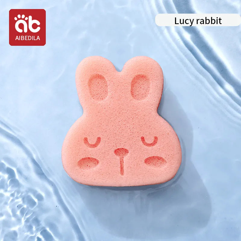 AIBEDILA Children's Bath Sponge Cute Baby Shower Sponge Cleanser Brush Soft Skin-friendly Bath Rubbing Kids Sponge Newborn