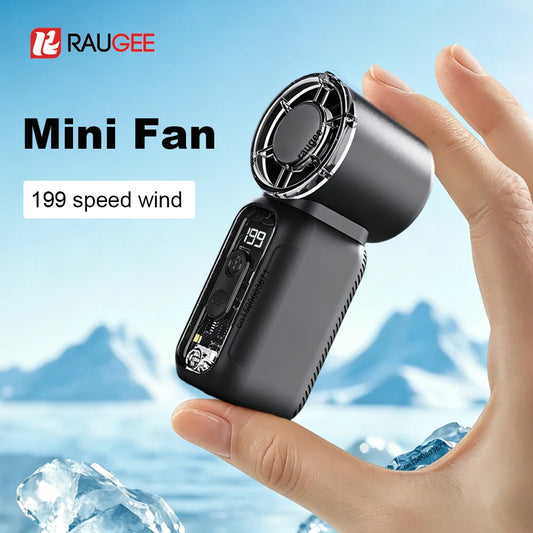 Mini Handheld Fan Portable Pocket Fan USB Rechargeable Personal Hand Fans Outdoor Portable Mini Small Fan with Digital Display