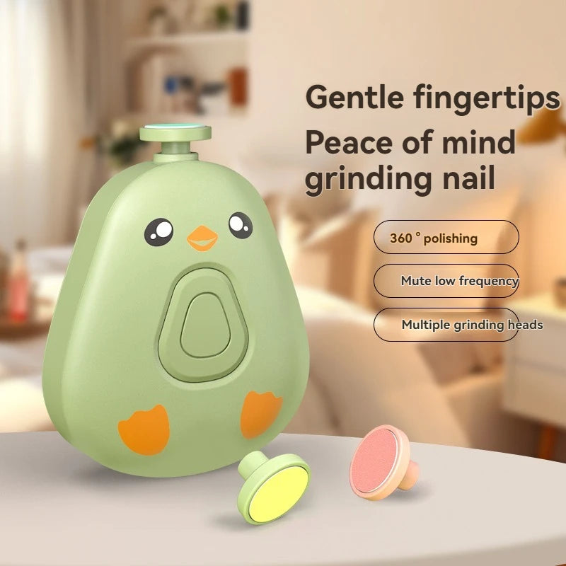 Electric Baby Nail File Set – Safe Nail Trimmer & Buffer for Infants, Toddler Nail Clipper Kit with Multiple Grinding Heads
