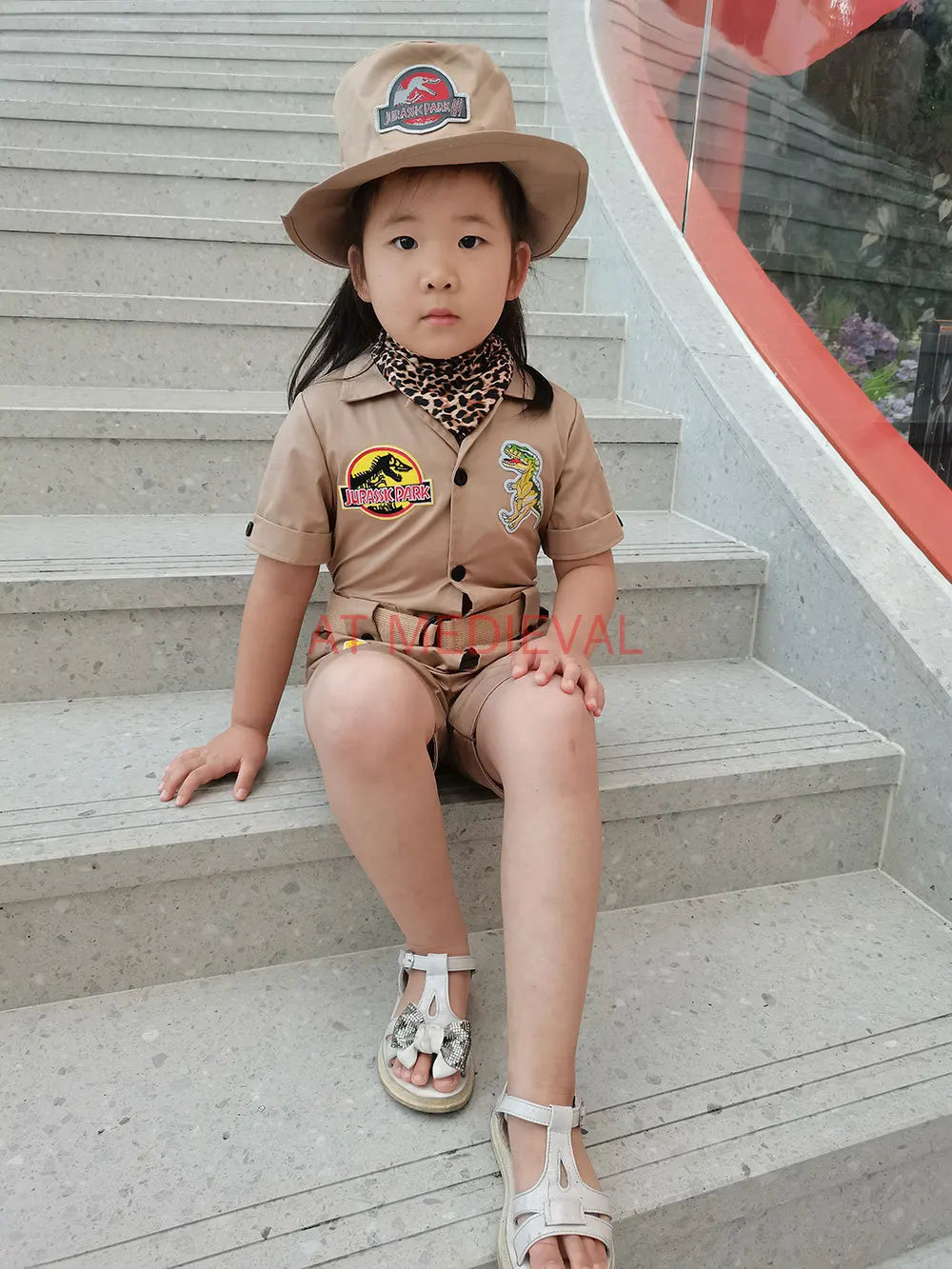 Halloween  African Wildlife Explorer Jumpsuit Dinosaur Animal Manager Jurassic Park Safari Performance Costume Safari Guide