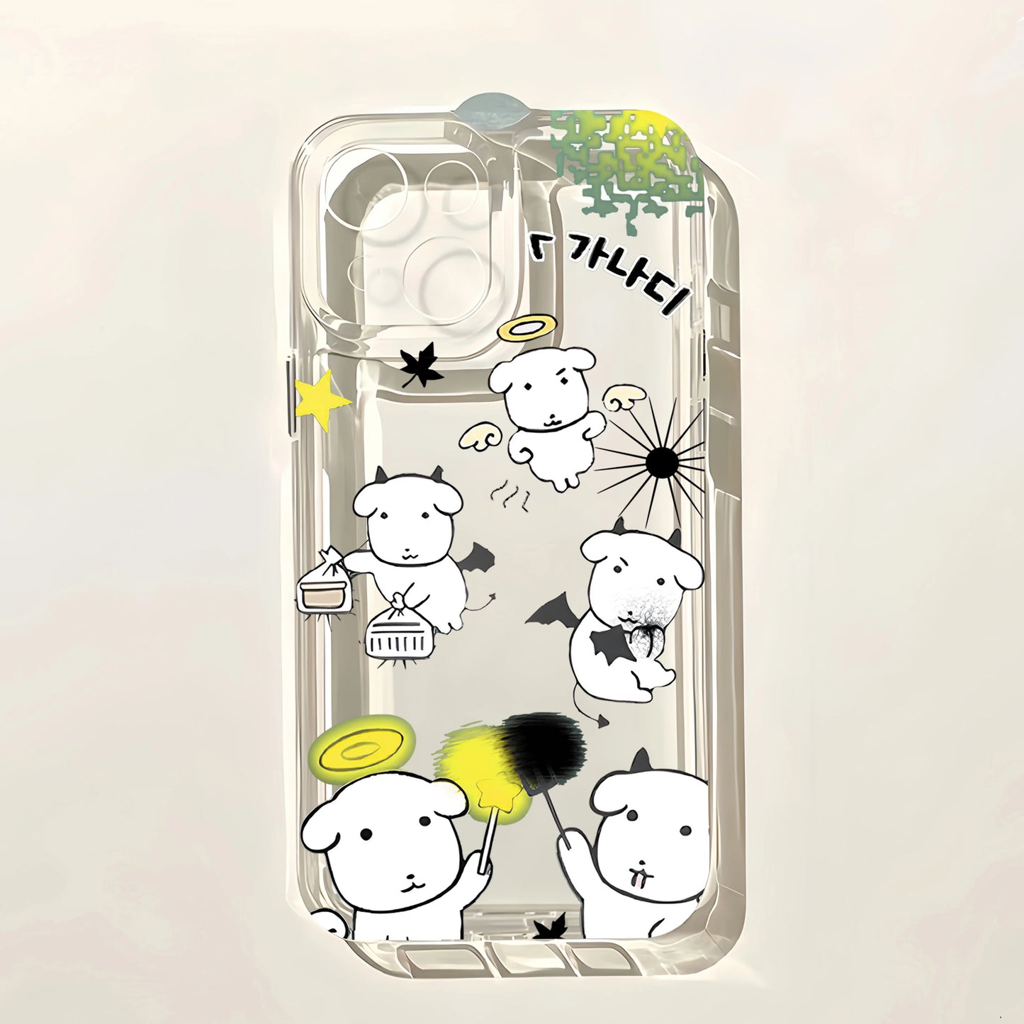 Cute Ganadi Puppy Phone Case For iPhone 17e 17 16 16e 15 14 13 12 11 Mini Pro Max X XR XSMax 7 8 Air Plus Transparent Back Cover