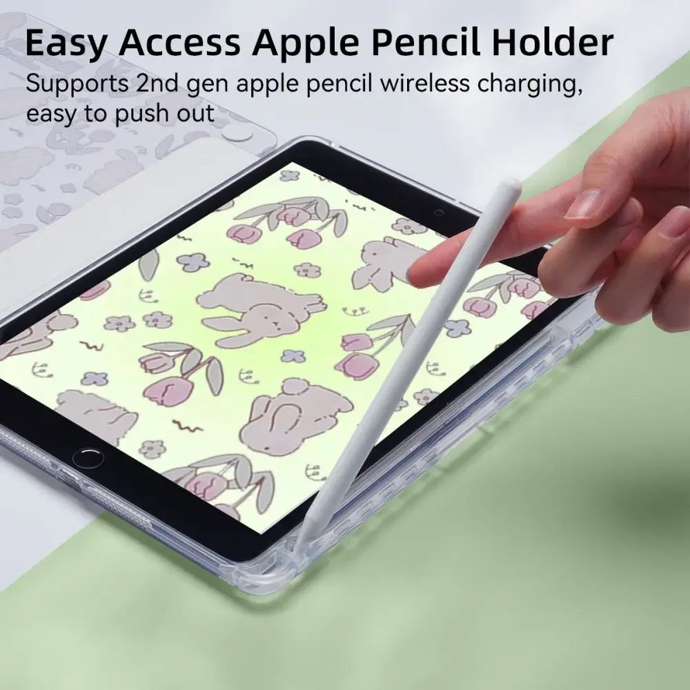 For iPad 2024 Air 6 11 iPad Pro 11 12.9 13 10 Gen 10.2 9th 8th 6th 5th 9.7 inch Air 4 5 10.9 Mini 7 6 Smart Transparent Case