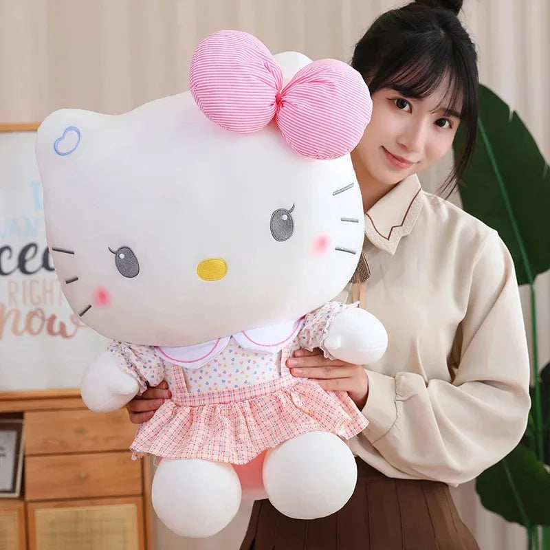 2 style Hello Kitty Anime Hello Kitty Stuffed Toys Plushier Soft Pillow Birthday Gifts For Girls Kawaii Hello Kitty Plush Dolls