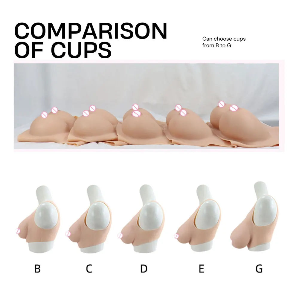 Cosplay Chest Silicone Breast Forms Huge Fake Boobs Transgender Drag Queen Shemale Crossdresser Artificial Breasts Shemale