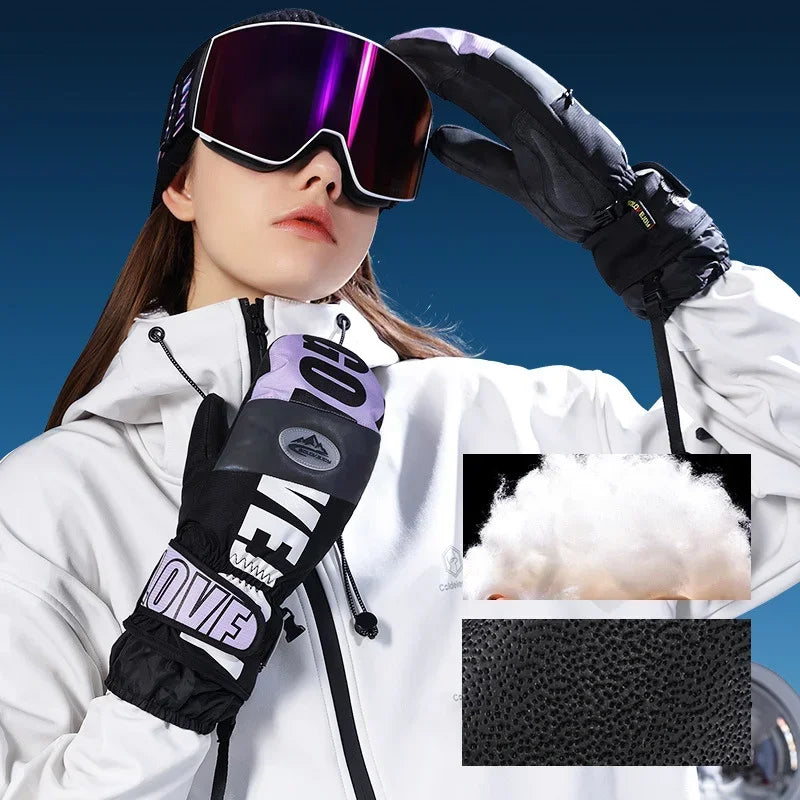 3M Thinsulate Ski Gloves Women Men Windproof Breathable Waterproof Thermal Winter Warm Snow Skate Mittens Snowboard Accessories
