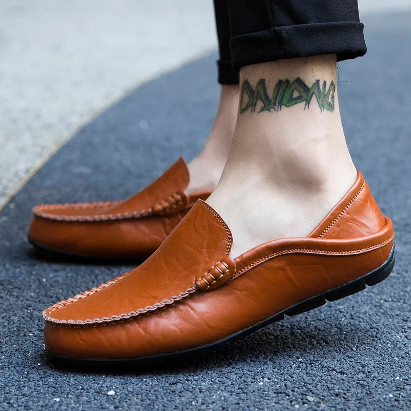 Men Shoes Casual Leather Mens Loafers Moccasins Designer Slip on Boat Shoes High Quality Chaussure Homme
