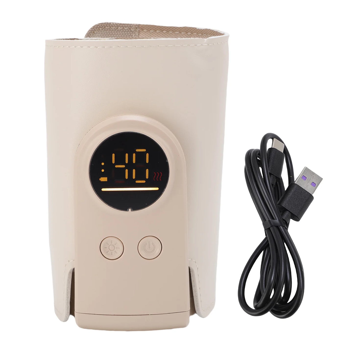Cordless Baby Bottle Warmer Wrap Portable LED Display Fast Baby Milk Warmer Cover for Breastmilk Milk Warmer for Breastmilk