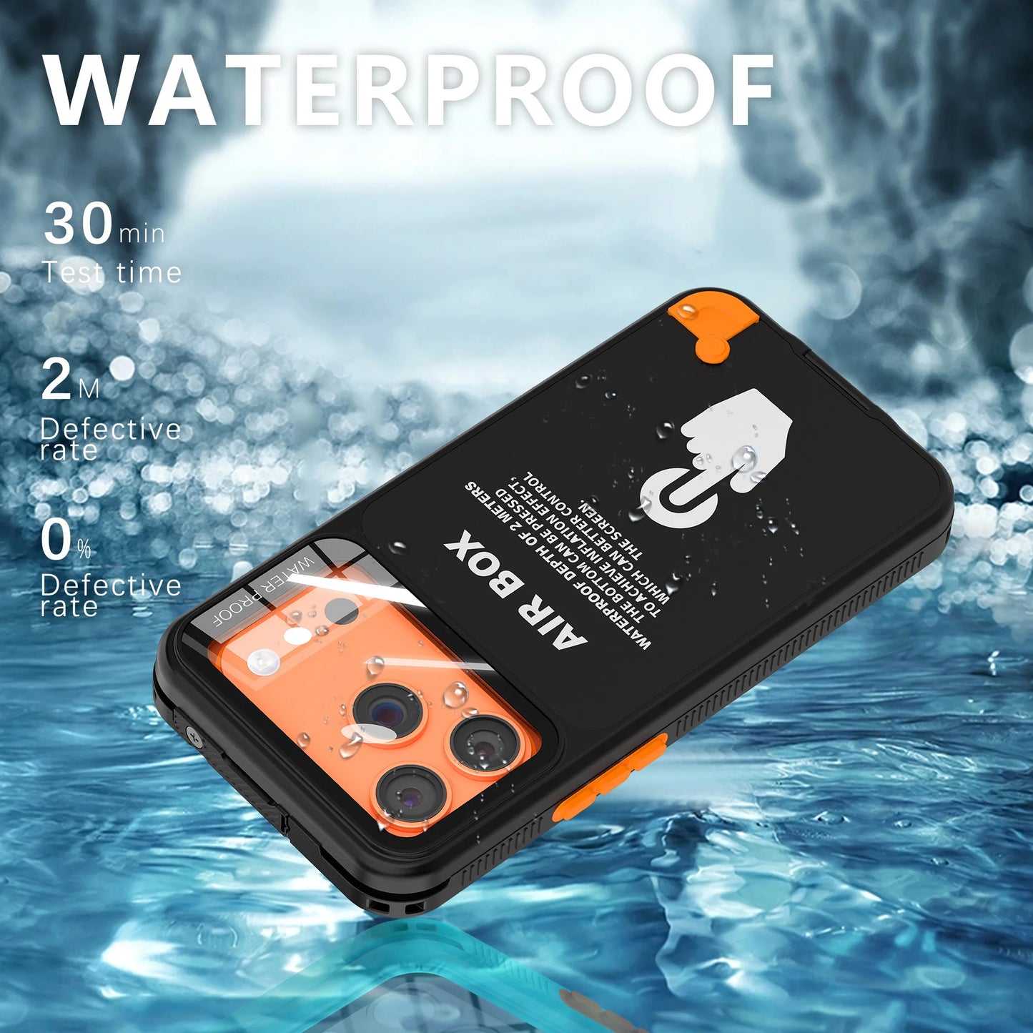 IP68 Waterproof Phone Case for iPhone 6.1/6.7 inch Series, with Floating Ring, Touchable, Suitable for iPhone 17/16/15/14/13/12