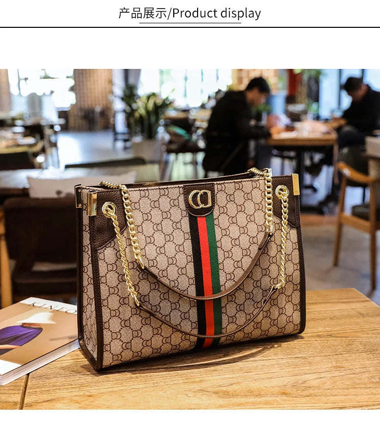 Fashionable Diaper Bag Trendy Crossbody Handbag For Business Women Elegant Leather Classic Designer Paris Style Large Capacity