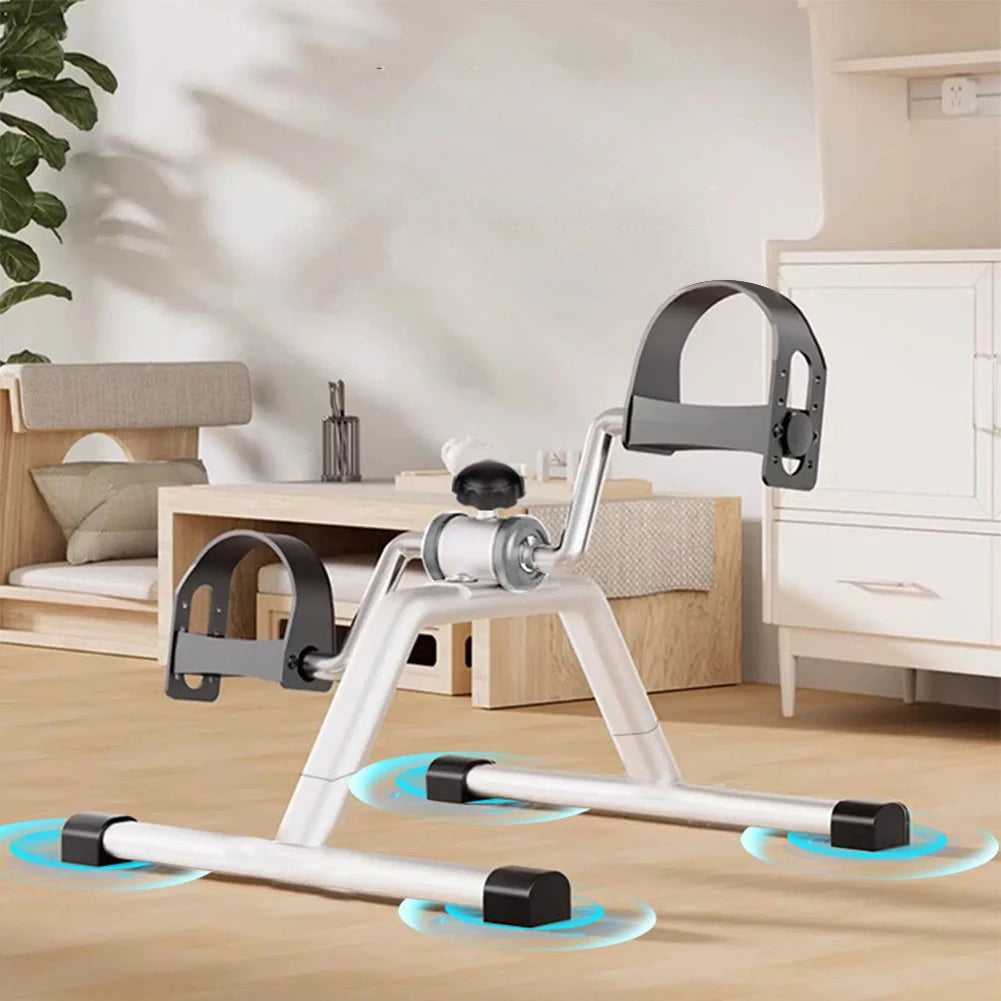 Portable Pedal Exerciser Mini Exercise Bike Adjustable Resistance Foot Peddler Machine Non Slip for Indoor Leg Rehabilitation