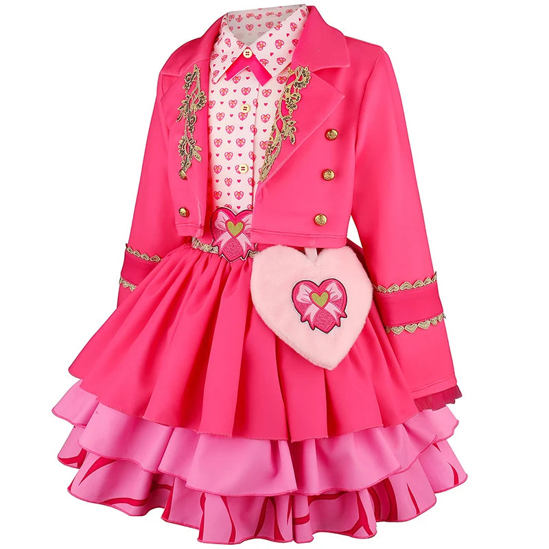 2026 Children Halloween Costume The Rise of Red Costumes Cosplay Movie Red Clothes Outfit Birthday Party Queen Dress With Socks