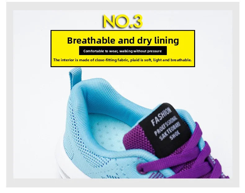 Mesh Women Running Shoes Breathable Casual Shoes Outdoor Light Weight Pink Tenis Sports Shoes Casual Walking Sneakers for Wamen