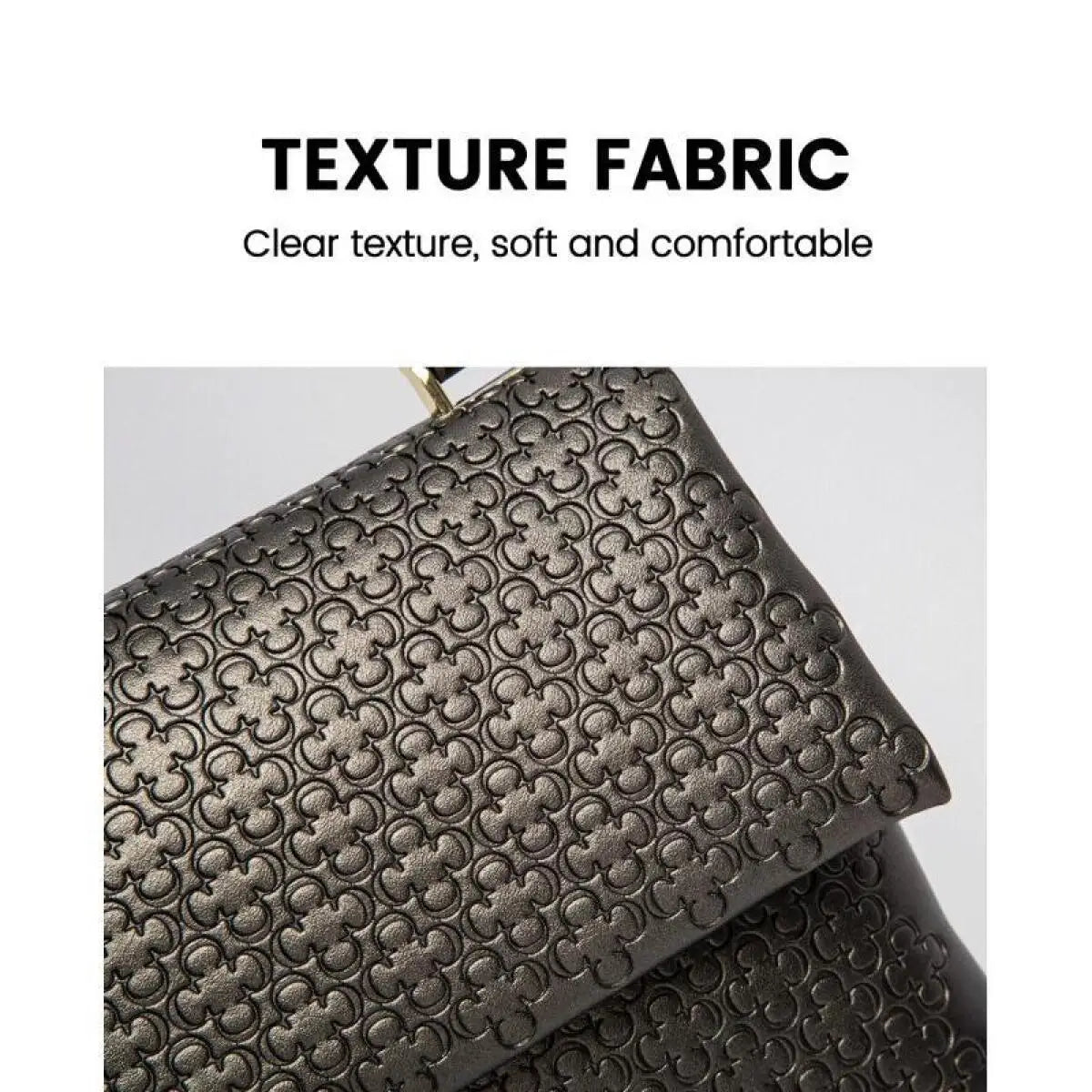 CH Handbag For Women Luxury Designer Shoulder Bag Fashion Embossed Leather Top Handle Bag Elegant Clutch Bag For Daily Use