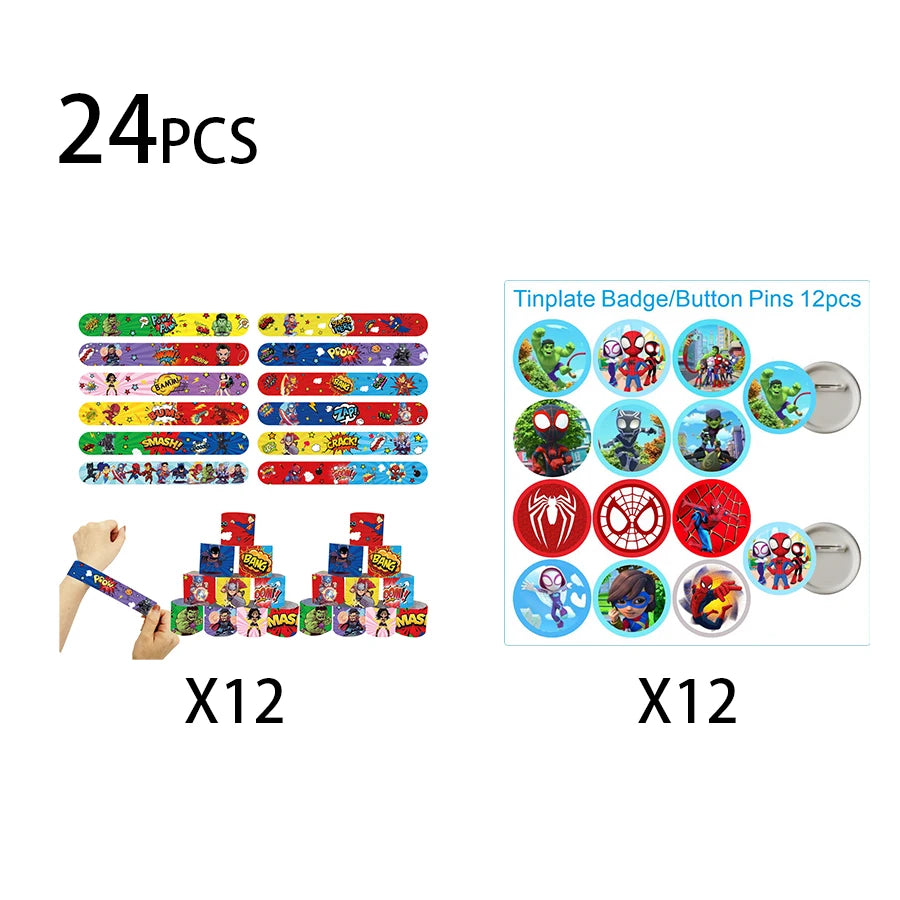 Spidey And His Amazing Friends Birthday Party Decoration Supplies Set Merry Christmas Balloons Cake Topper Tableware Party Gifts
