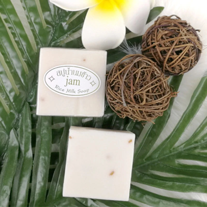 12PCS JAM Rice Soap 65g*12 PCS Original Thailand Handmade Rice Milk Soap Original K BROTHERS Rice Milk Soap