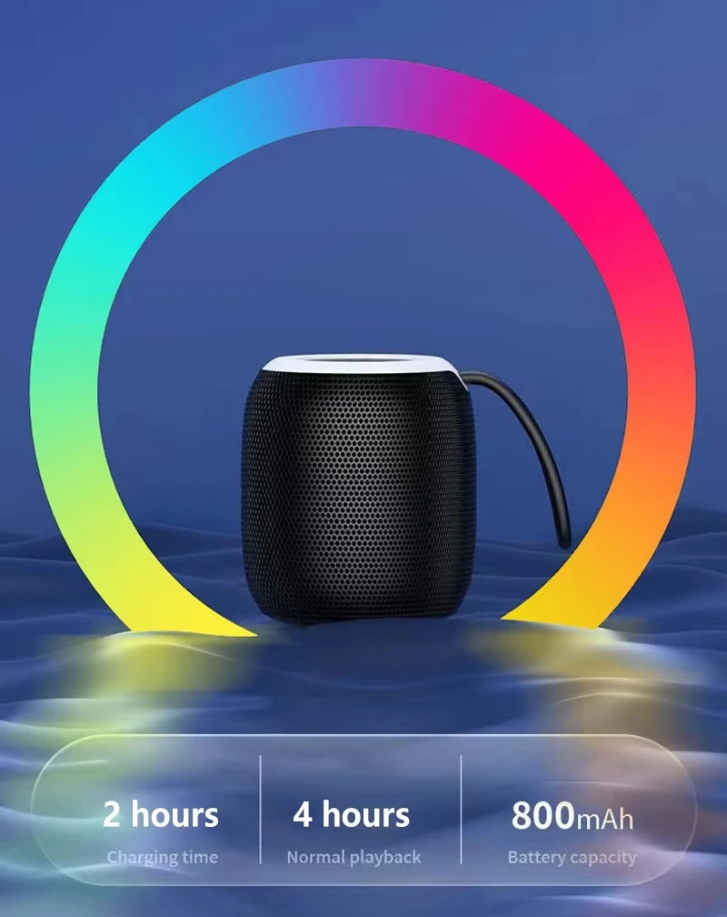Lenovo Mini Bluetooth Speaker with Lanyard Portable Outdoor Home Mini Speaker with Deep Bass Travel Essentials Valentines