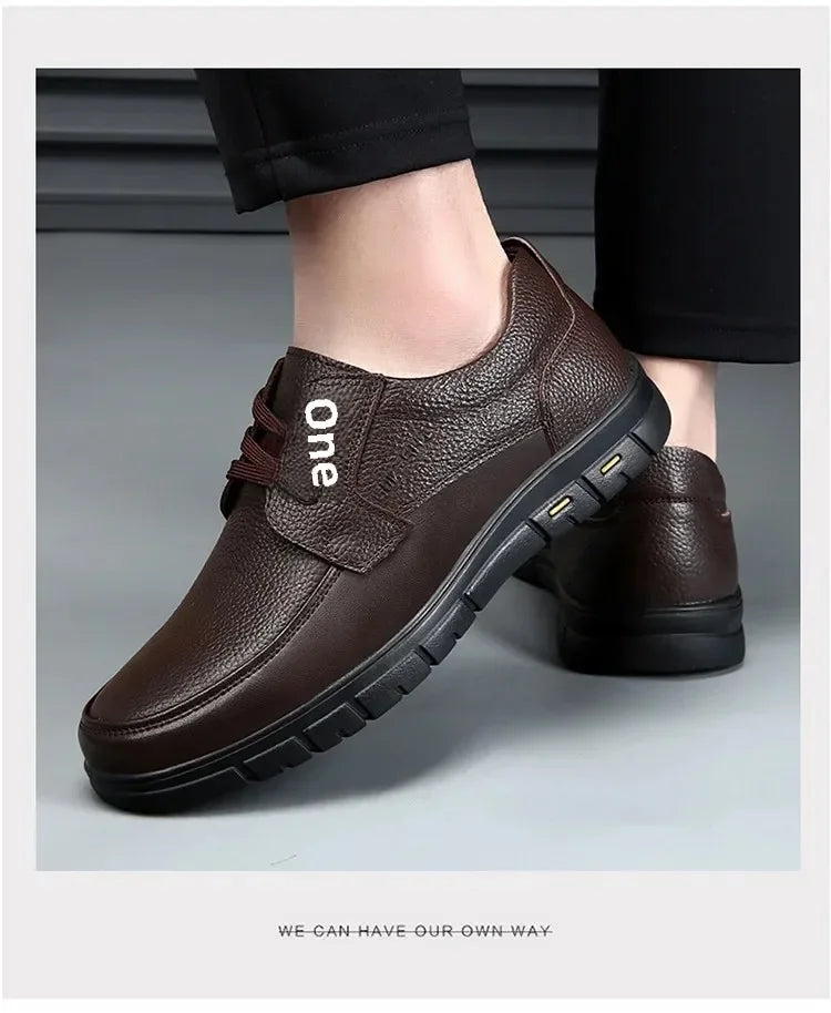 2025 Kitchen King Men's Shoes Anti-Slip Waterproof Oil-Resistant Durable Casual Leather Work Shoes For Chefs Perfect For Spring