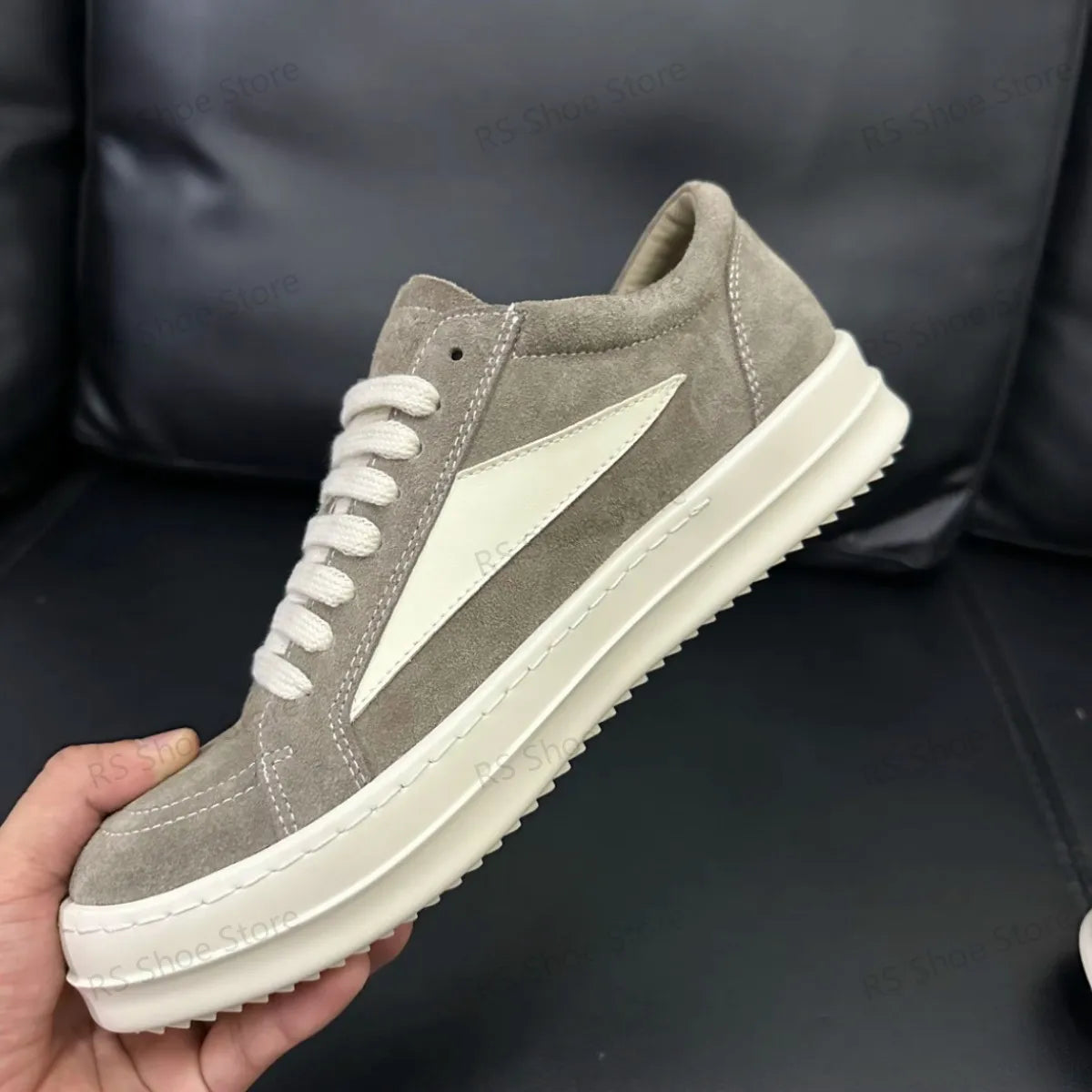 Men Casual Shoe Brand Black Brown Canvas Low Top Shoes High Quality Cowhide Luxury White Leather Sneakers Women Flat Sneaker