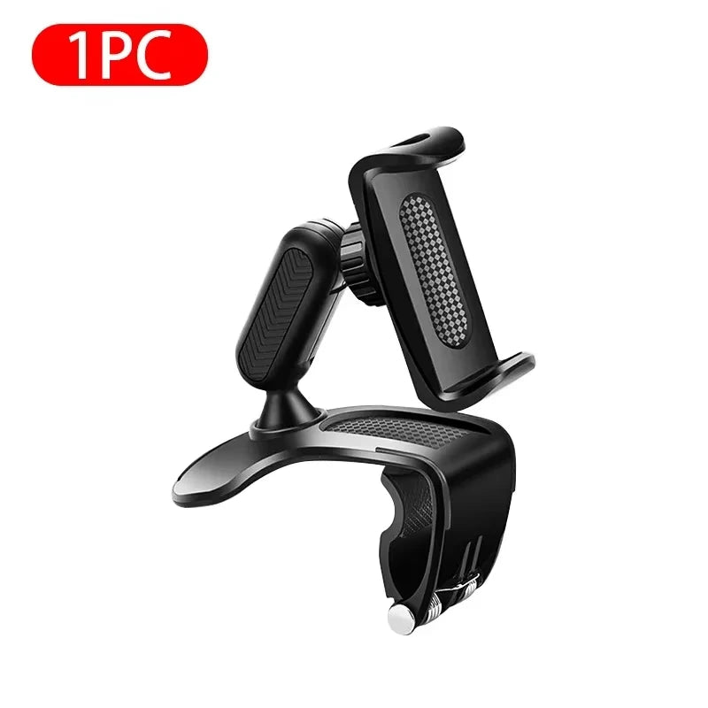 Dashboard Car Phone Holder ABS Mobile Phone Sun Visor Holder Auto Rear View Mirror Phone Support 360 Degree Rotation Accessories