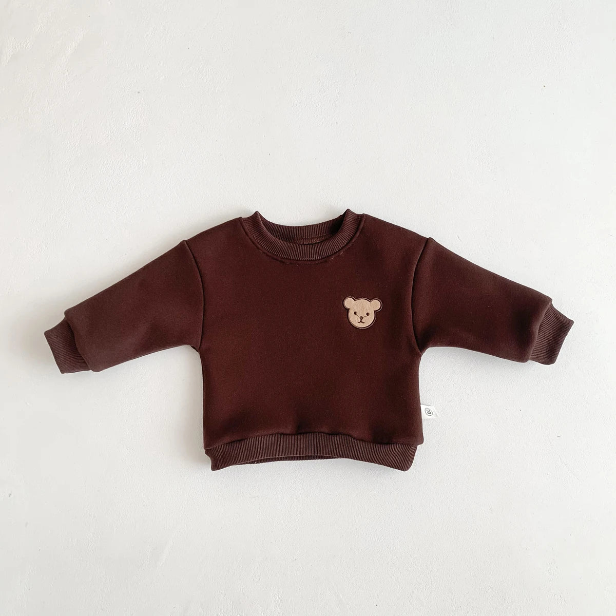 Children's Winter Round Neck 4 Color Korean Style Sweatshirt Children's Clothing Baby fleece-lined Boys and Girls Baby fleece-li