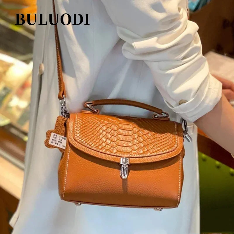 women's mini handbag Ladies' luxury crossbody bag fashionable crocodile pattern design women's genuine leather crossbody bag