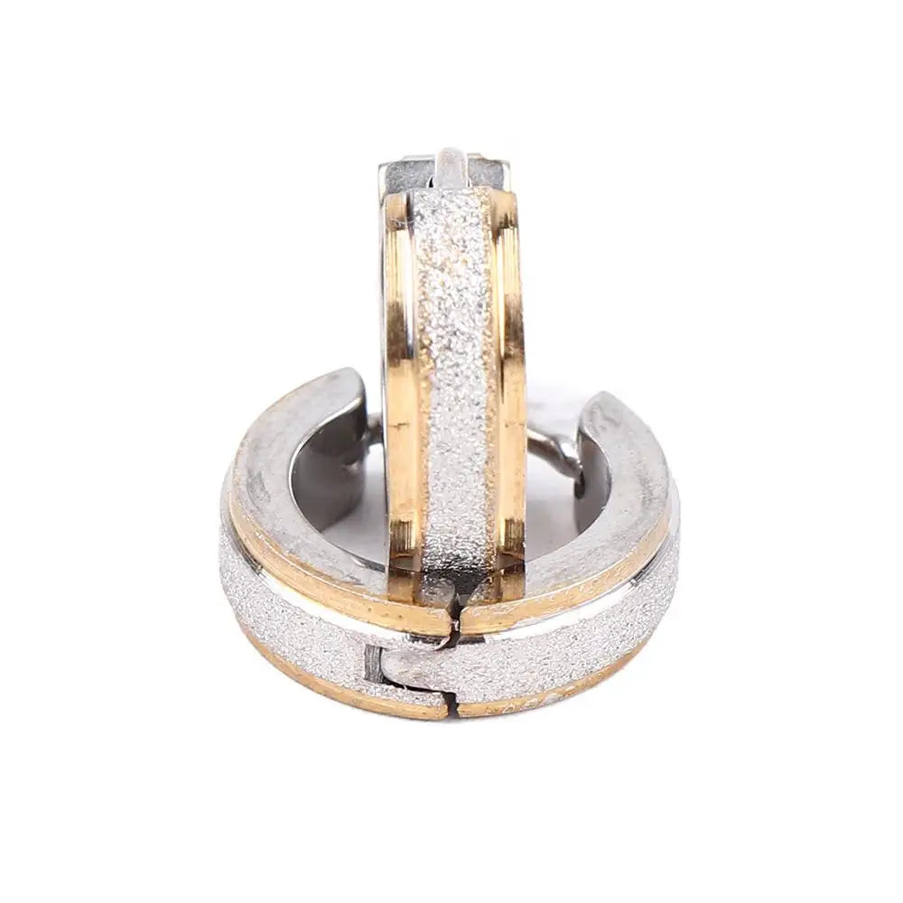 Mens Huggie Fashion Earring Man Jewelry Gold Simple Circle Hoop Earrings Polish