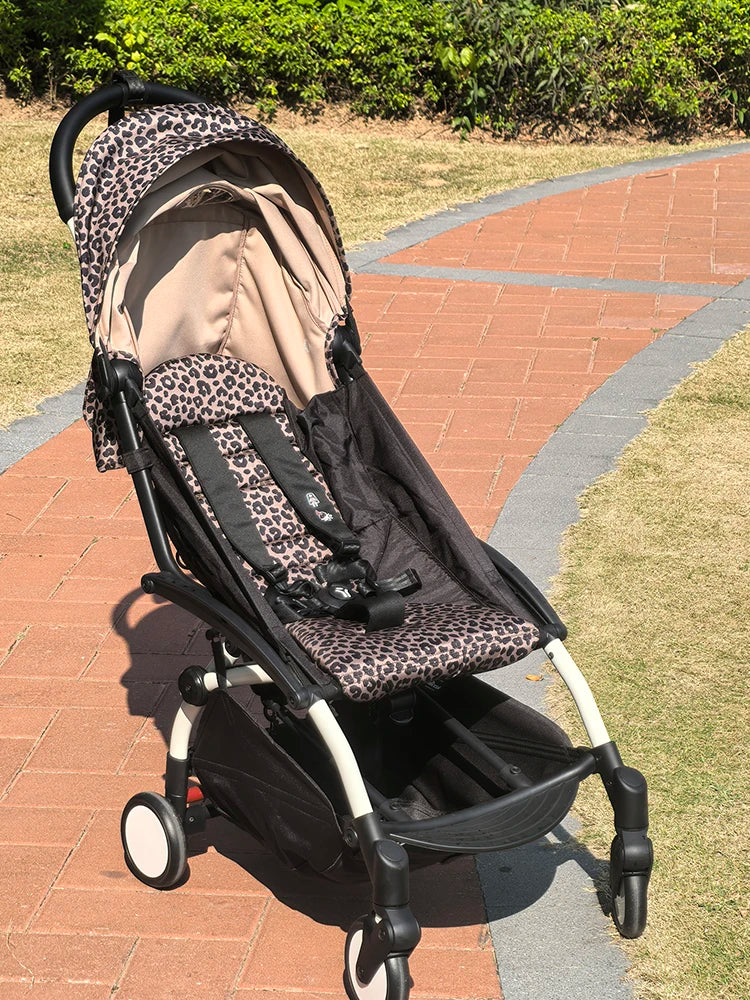 6+ Canopy&Mattress Fit for YOYO3 YOYO2 YOYA Waterproof Thicken Fabric Leopard Print Sunshade Cushion Baby Stroller Accessories