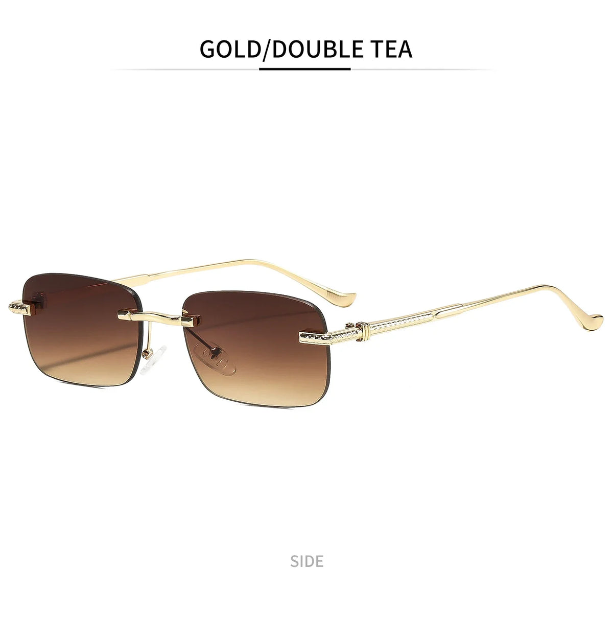 Rimless Sunglasses Rectangle Fashion Popular Women Men Shades Small Square Sun Glasses For Female male Summer Traveling Oculos