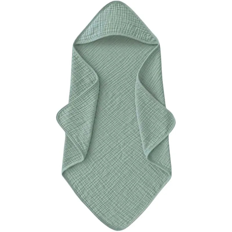 Muslin Baby Bath Towels Hooded Newborn Swaddle Wrap Soft Cotton Baby Blankets Infant Bathrobe Baby Shower Gift 76*76cm