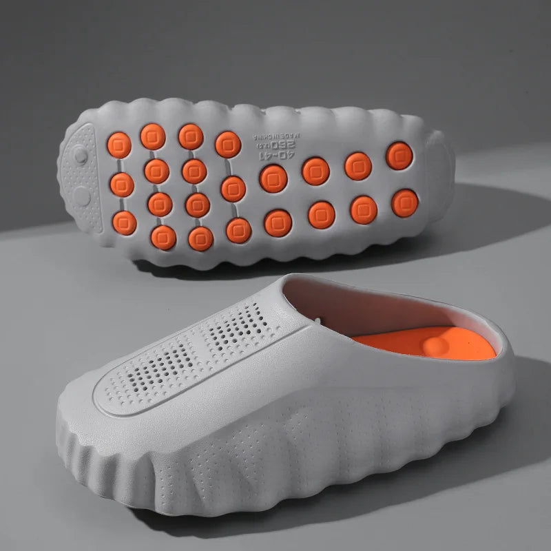 Unisex  Slippers, Ultra Soft EVA Non-Slip House Shoes with Massage Sole, Breathable Closed Toe Slides for Indoor Outdoor