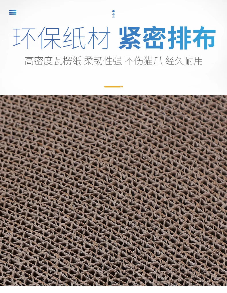 Pet Cat Scratching Corrugated Board Grinding Claw Plate+Catnip Paper Pad Climbing Frame Scraper Mat Cat Cardboard Cat Toys