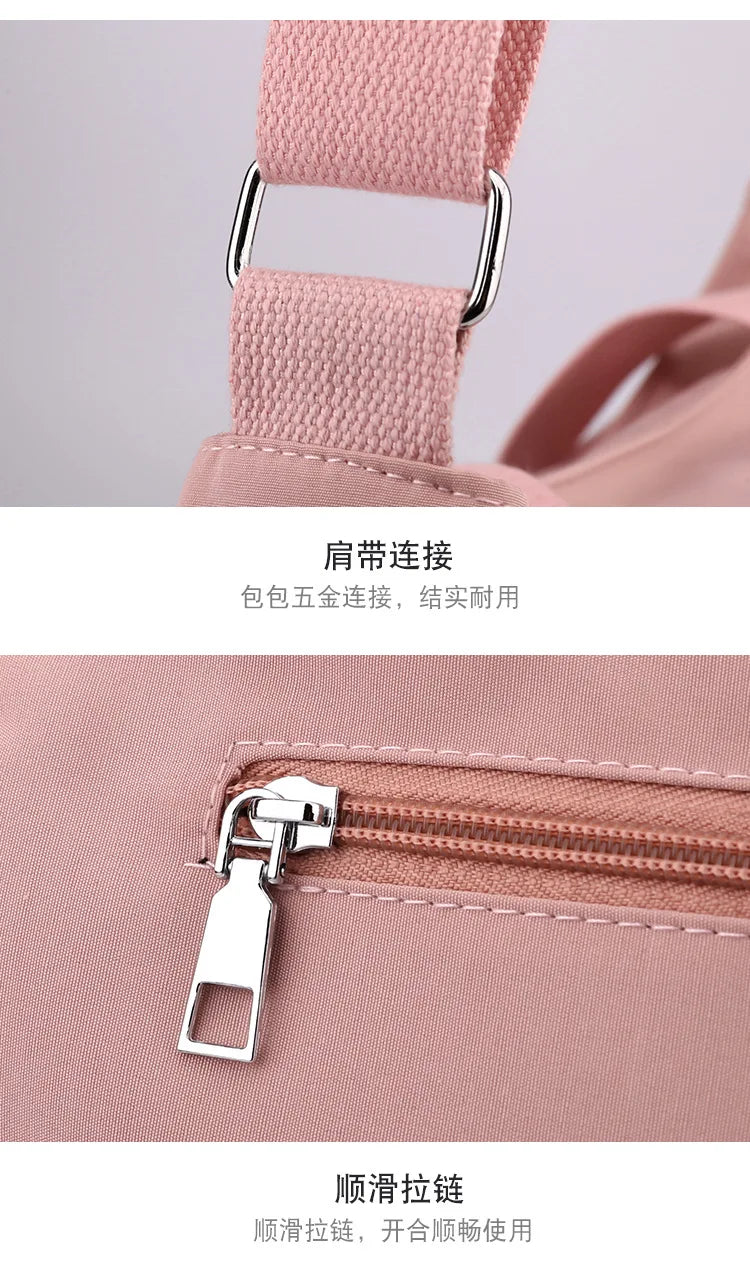Women Bag Crossbody Nylon Large Capacity Shoulder Bag Lightweight Handbag Maternity Diaper Baby Bag For Mom Travel Dropshipping